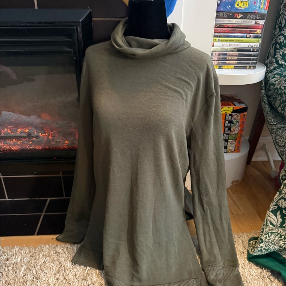 Madison & Berkeley Olive Cowl Neck